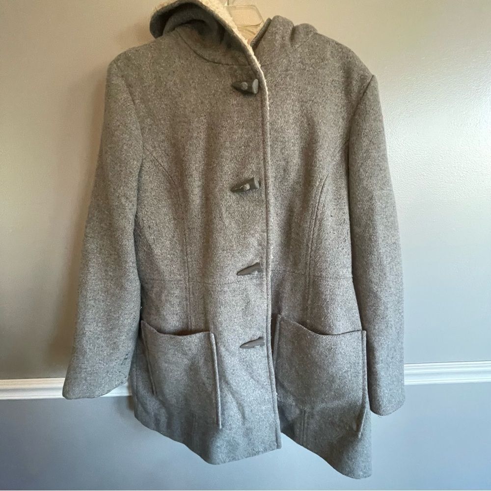 Jessica Simpson Wool coat size XXL 2XL gray hooded women’s jacket